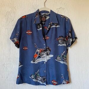 Harley Davidson Silk Motorcycle Shirt